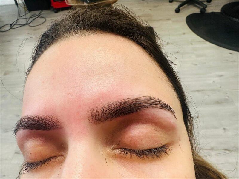 Eyebrow threading result