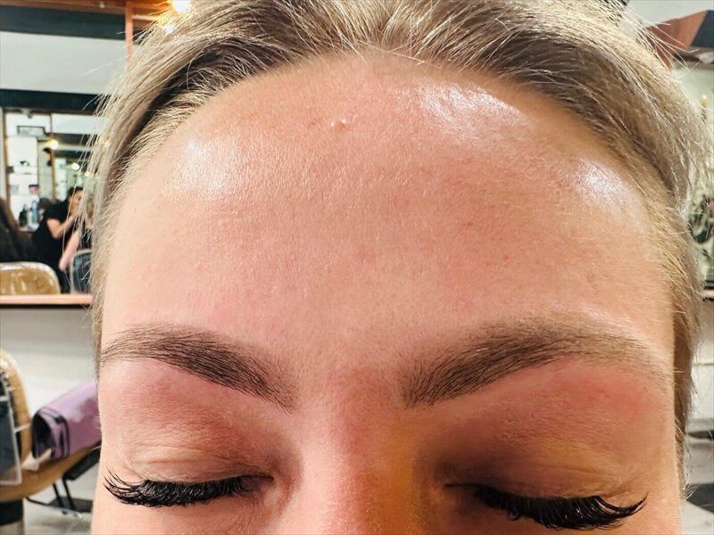 Eyebrow threading result